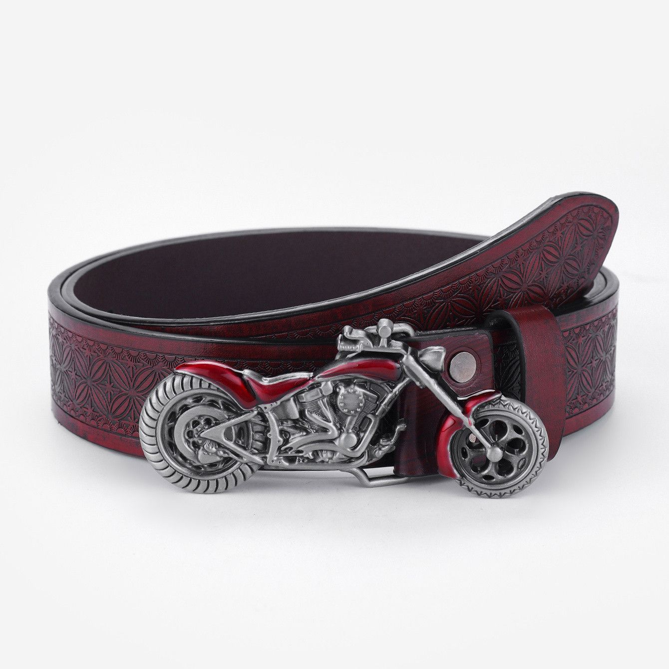 Designer Motorcycle Vintage Belt Riveted Belts Menswear Accessories Size ONE SIZE - 4 Thumbnail