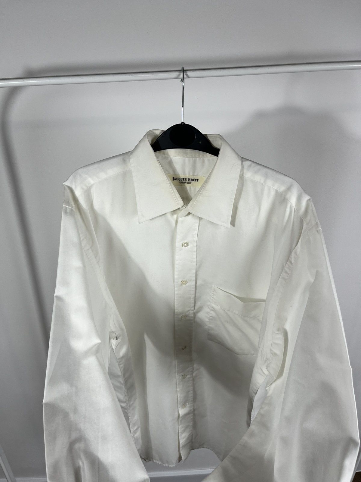 Other Jacques Britt Comfort White Cotton Dress Shirt Size 42 Size US L / EU 52-54 / 3 - 6 Thumbnail