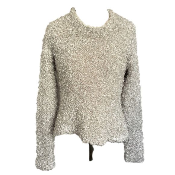 Other Vintage Y2K Silvery Gray Fluffy Textured Sweater - S/M Size M / US 6-8 / IT 42-44 - 2 Thumbnail