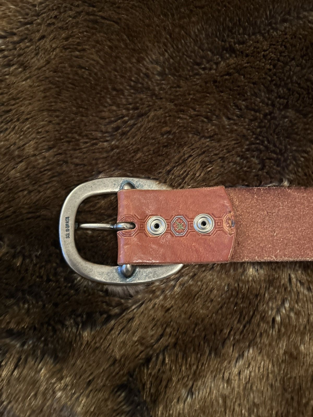 Japanese Brand × Vintage cute vintage y2k streetwear diesel style gothic leather belt Size ONE SIZE - 6 Thumbnail