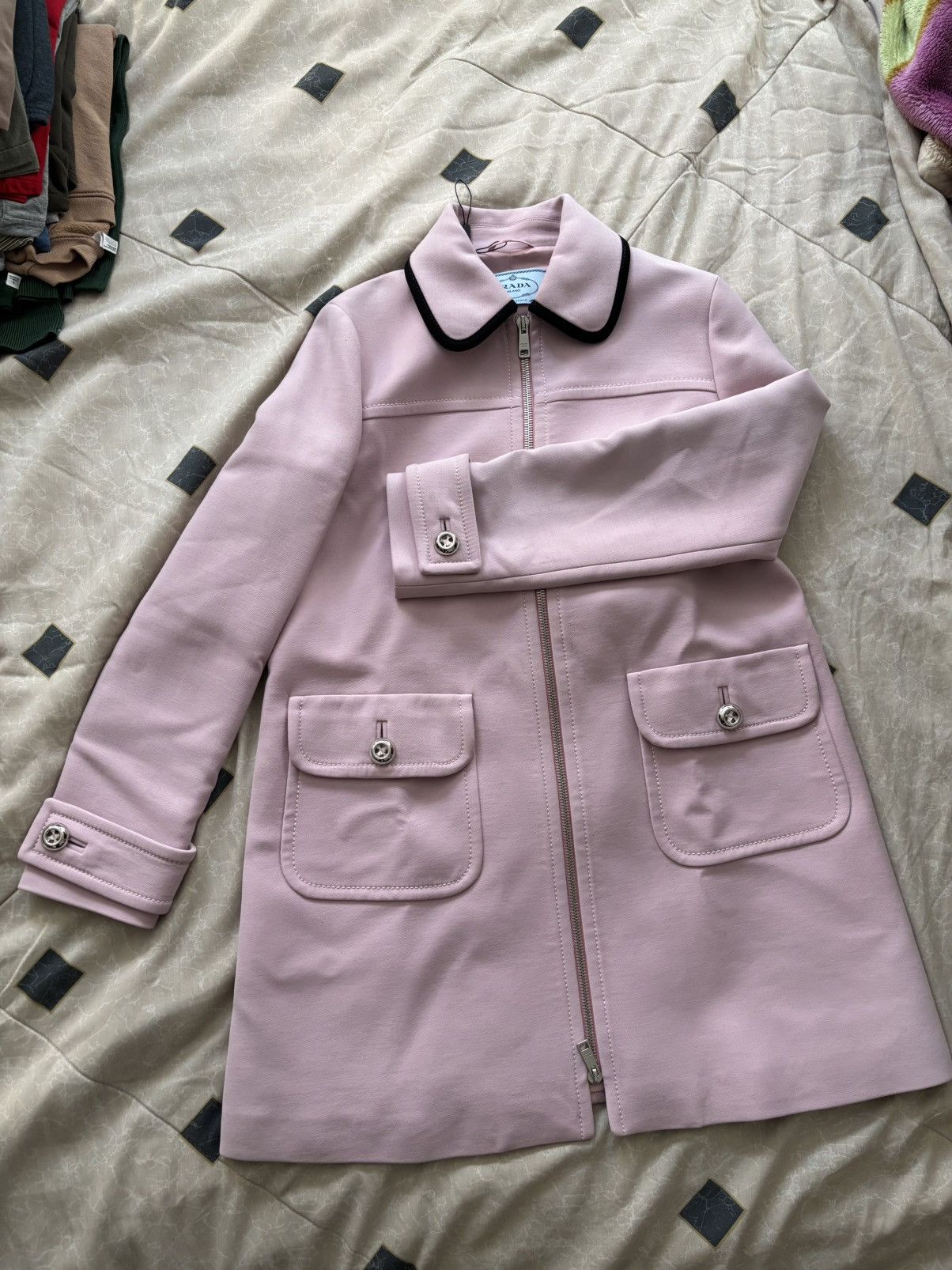 Prada Prada Pink Wool Dress Coat Jacket Women's Size 42/Medium Size M / US 6-8 / IT 42-44 - 2 Thumbnail
