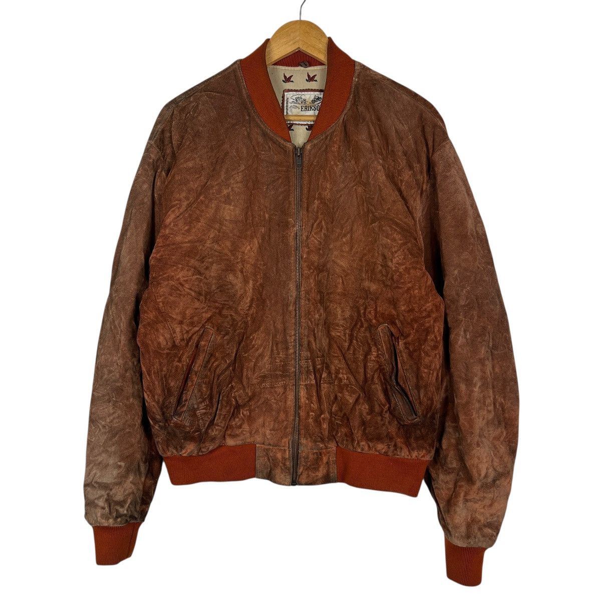 Vintage Vintage Eriksons Paris Motorcycle Suede Leather Jacket Size US L / EU 52-54 / 3 - 1 Thumbnail