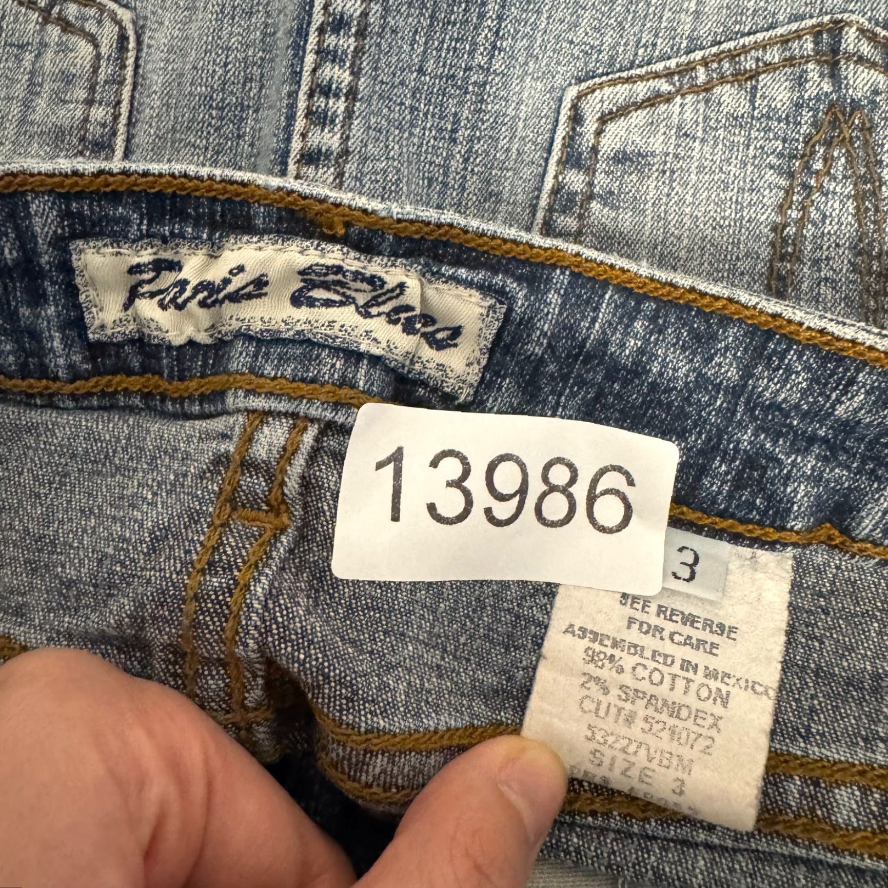 Vintage VINTAGE Paris Blues Denim Mini Skirt Bluse 00 0 23 24 Low Rise Medium Wash Blue Womens Size 24" / US 00 / IT 34 - 8 Thumbnail