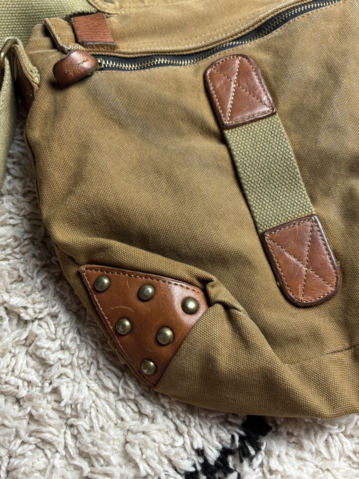 Belstaff Belstaff Vintage Colonial Canvas Leather Shoudler Bag Rare Size ONE SIZE - 12 Thumbnail