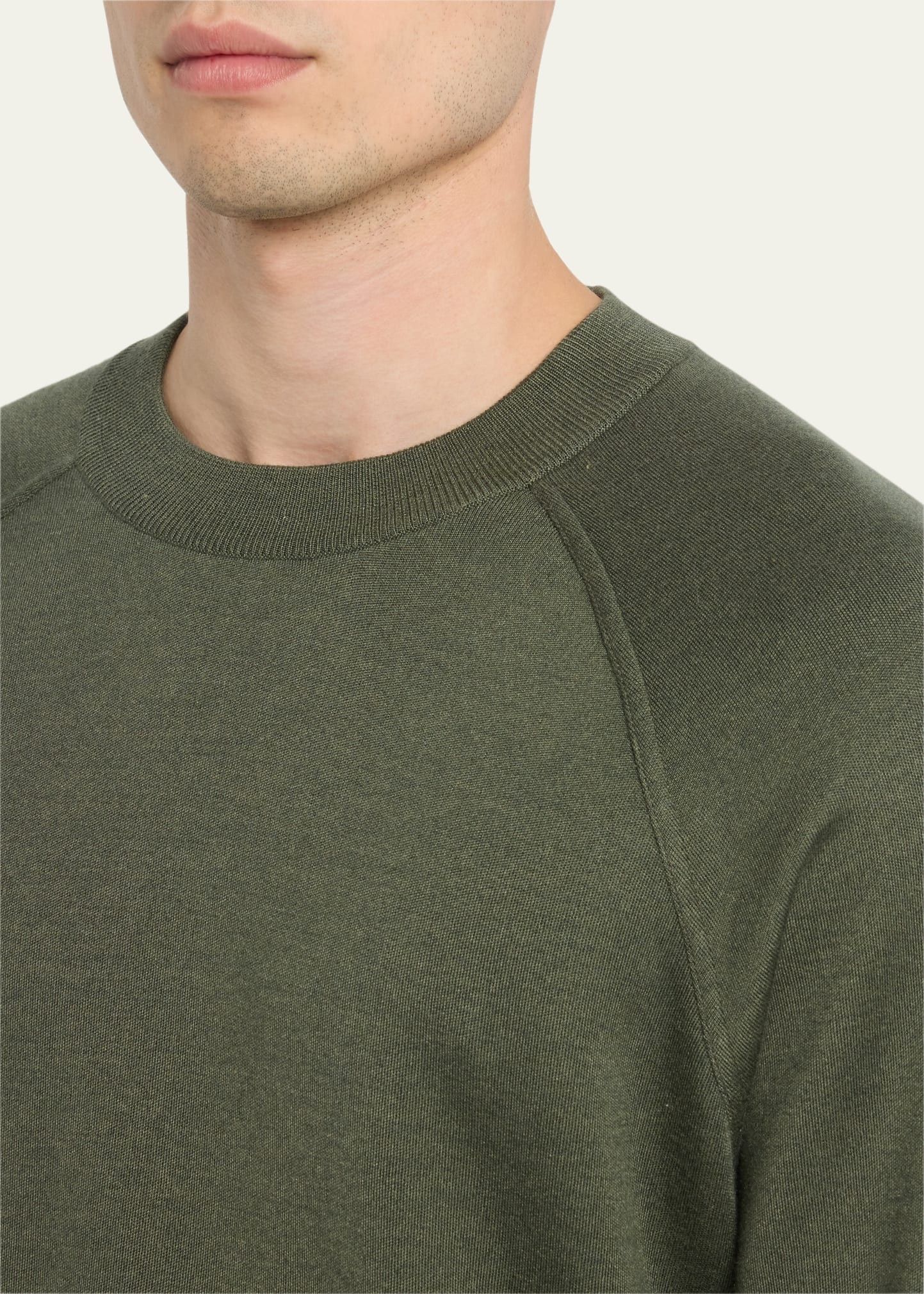 Loro Piana o1w1db10724 Balfour Crewneck Sweater in Green Size US XL / EU 56 / 4 - 5 Thumbnail