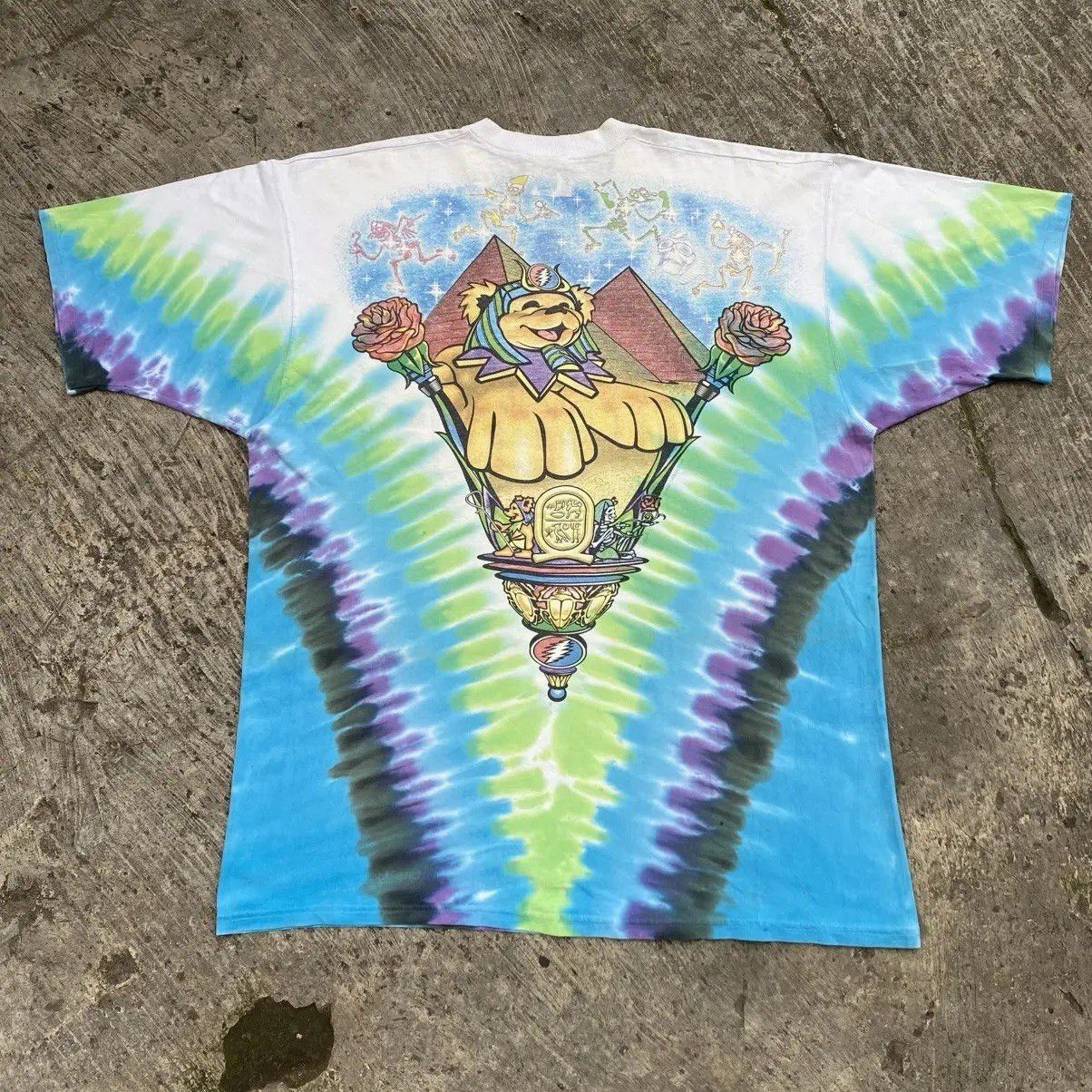 Grateful Dead Vintage 90s Liquid Blue Grateful Dead Egypt Tie Dye Tee XL Size US XL / EU 56 / 4 - 16 Thumbnail