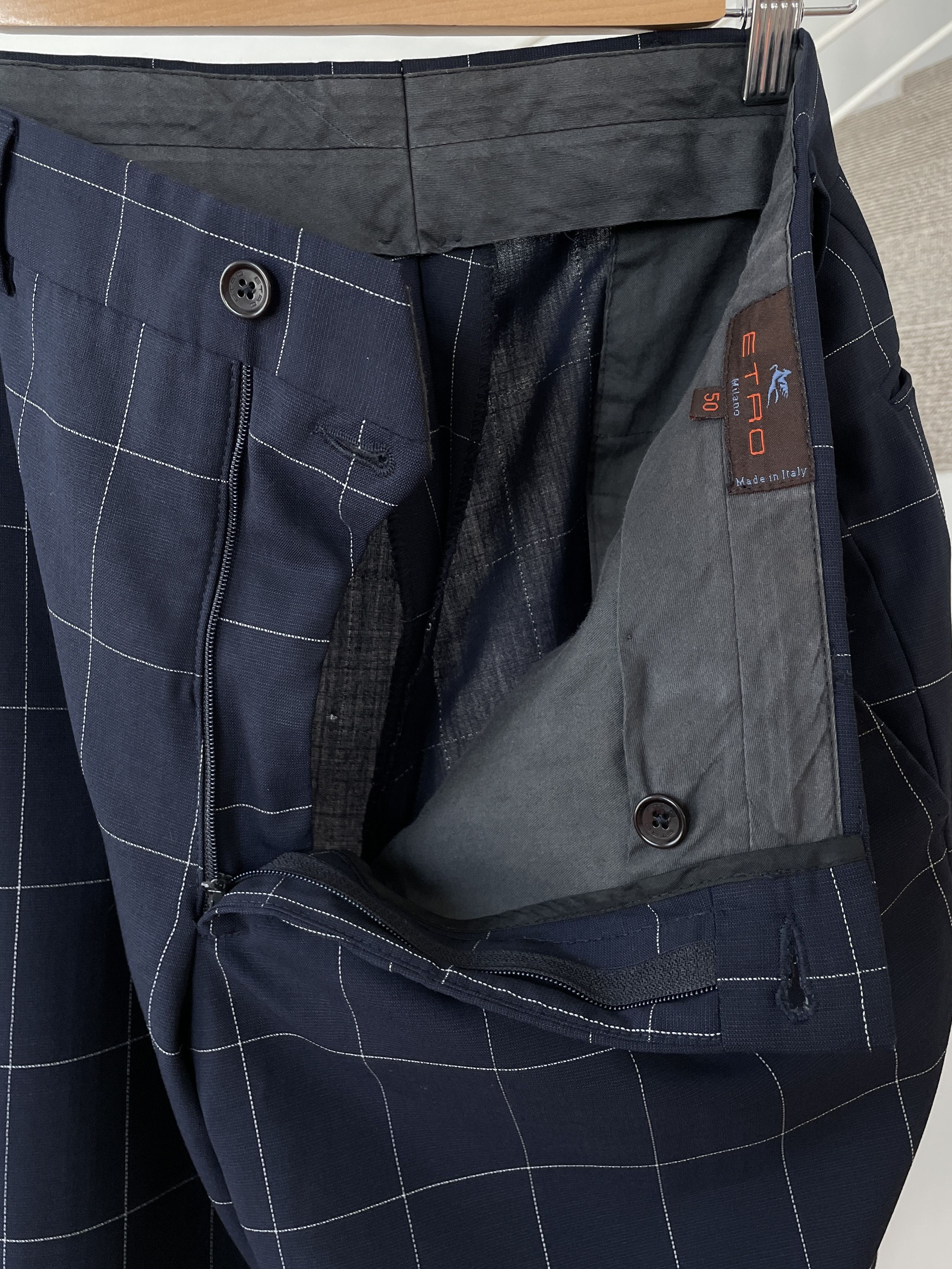 Etro ETRO Jacket Coat Blazer Trousers Suit Plaid Wool A7923 Size 40R - 9 Thumbnail