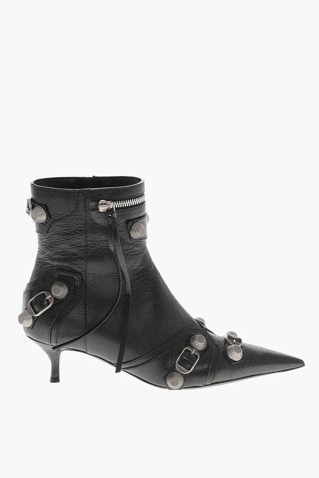 Balenciaga og1mm0326 Hammered Patent Leather Ankle Boots in Black Size US 6 / IT 36 - 1 Thumbnail