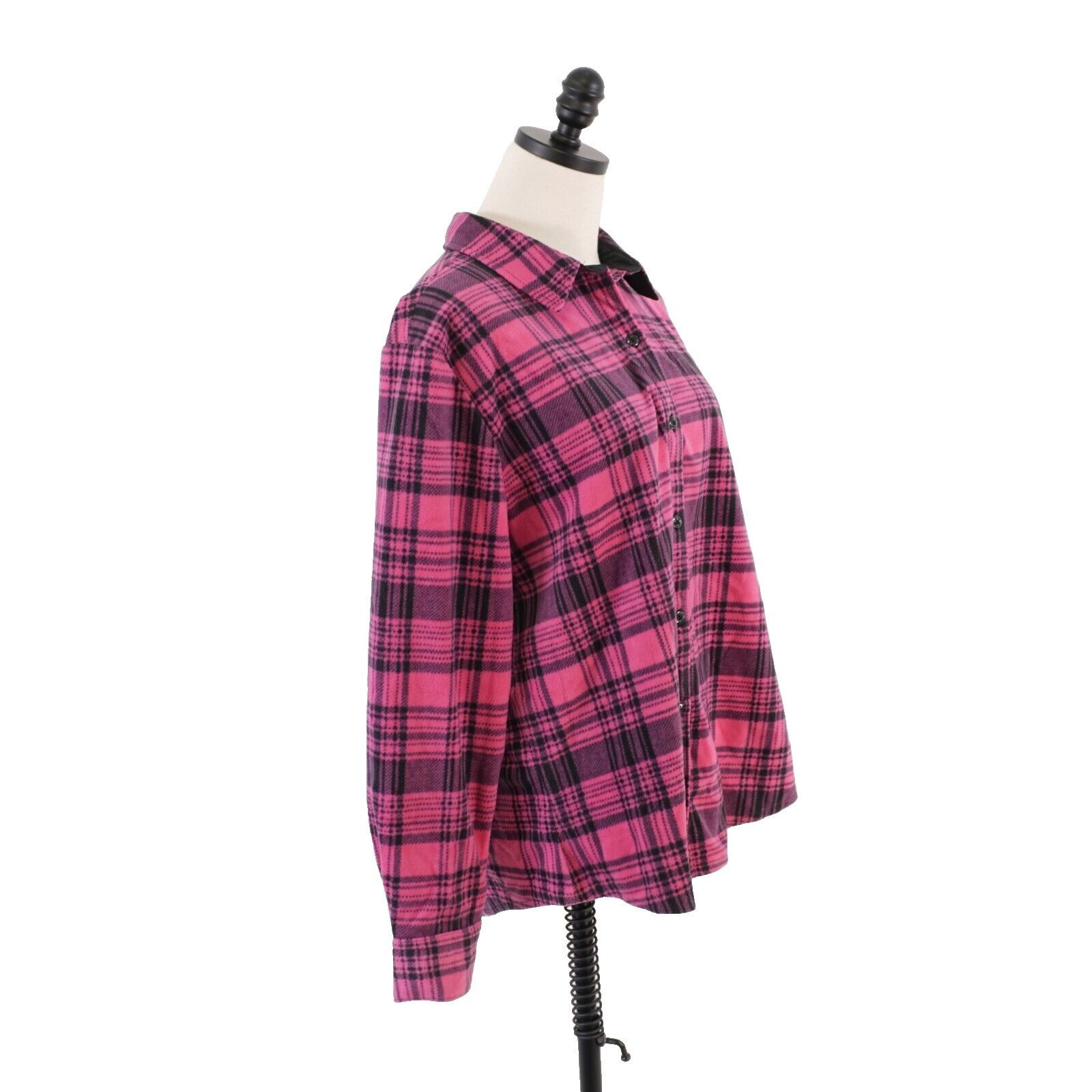 Lee Lee Riders Pink Plaid Flannel Large Button Front Collared Sh Size L / US 10 / IT 46 - 6 Thumbnail