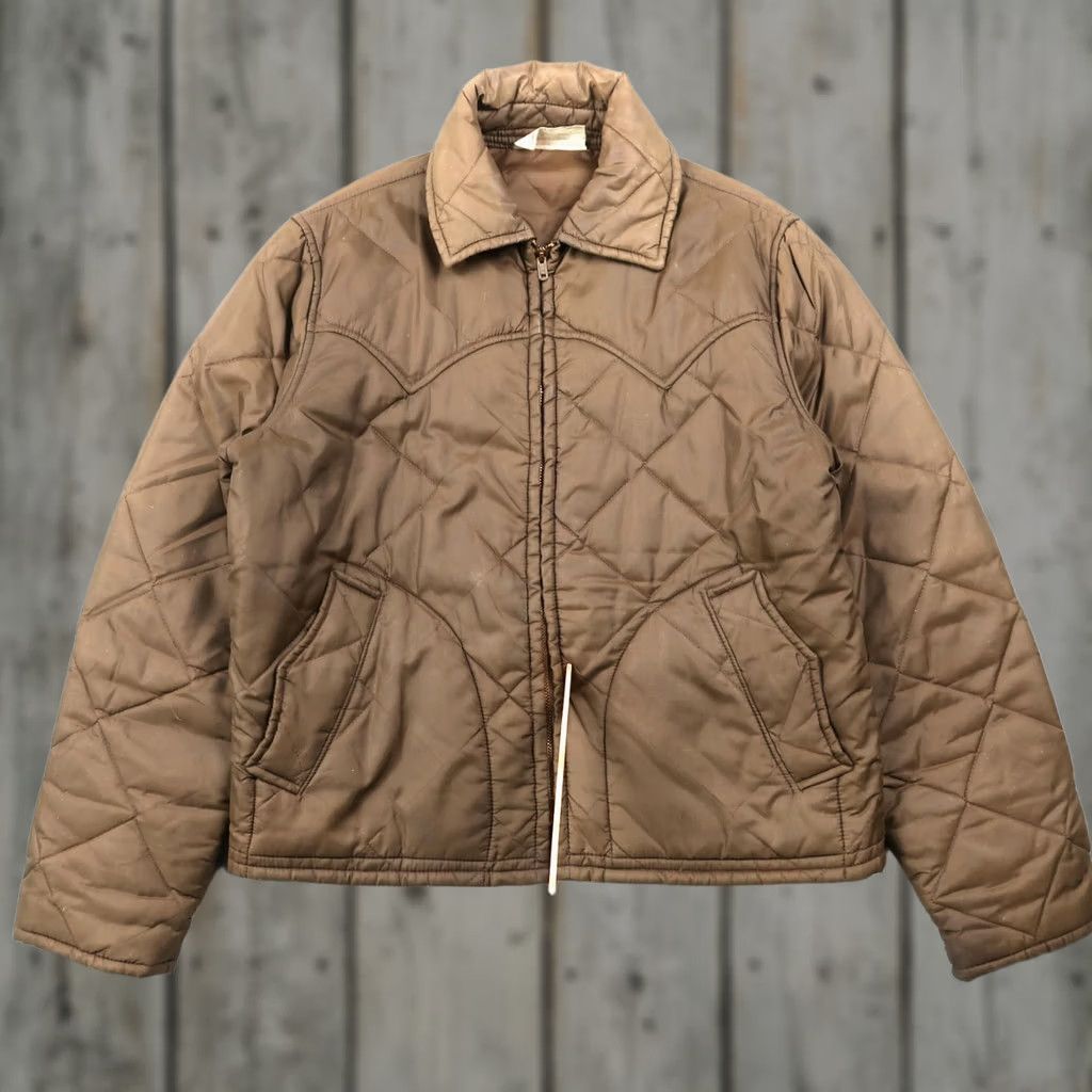 Doublet VINTAGE Double K Western Jacket Mens L Brown Quilted Zip 70s EXP - Image may show stains and wear Size US L / EU 52-54 / 3 - 1 Thumbnail