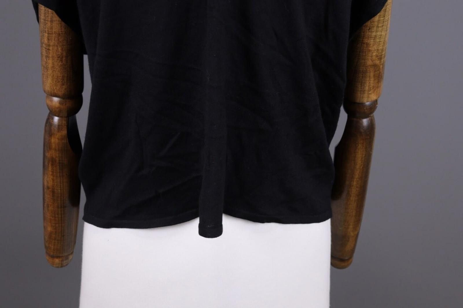 Wolford Wolford Black Short Sleeve V-Neck Knit Top Shirt Size L Size L / US 10 / IT 46 - 10 Thumbnail
