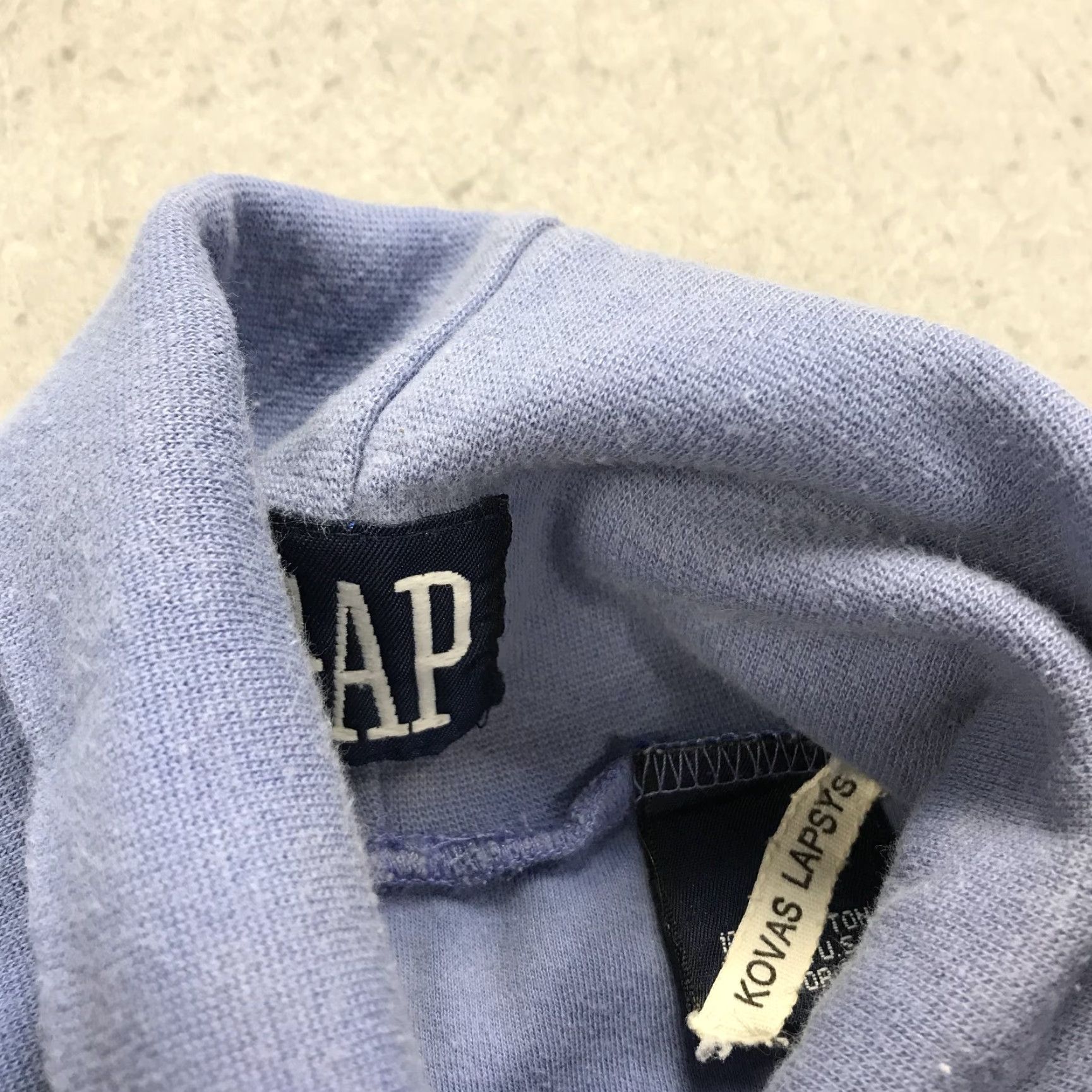 Gap VINTAGE Gap Shirt Mens M Blue Purple Single Stitch Turtleneck Made USA 90s USA 90s Shirt Mens M Blue Purple Turtleneck Cotton Size US M / EU 48-50 / 2 - 6 Thumbnail