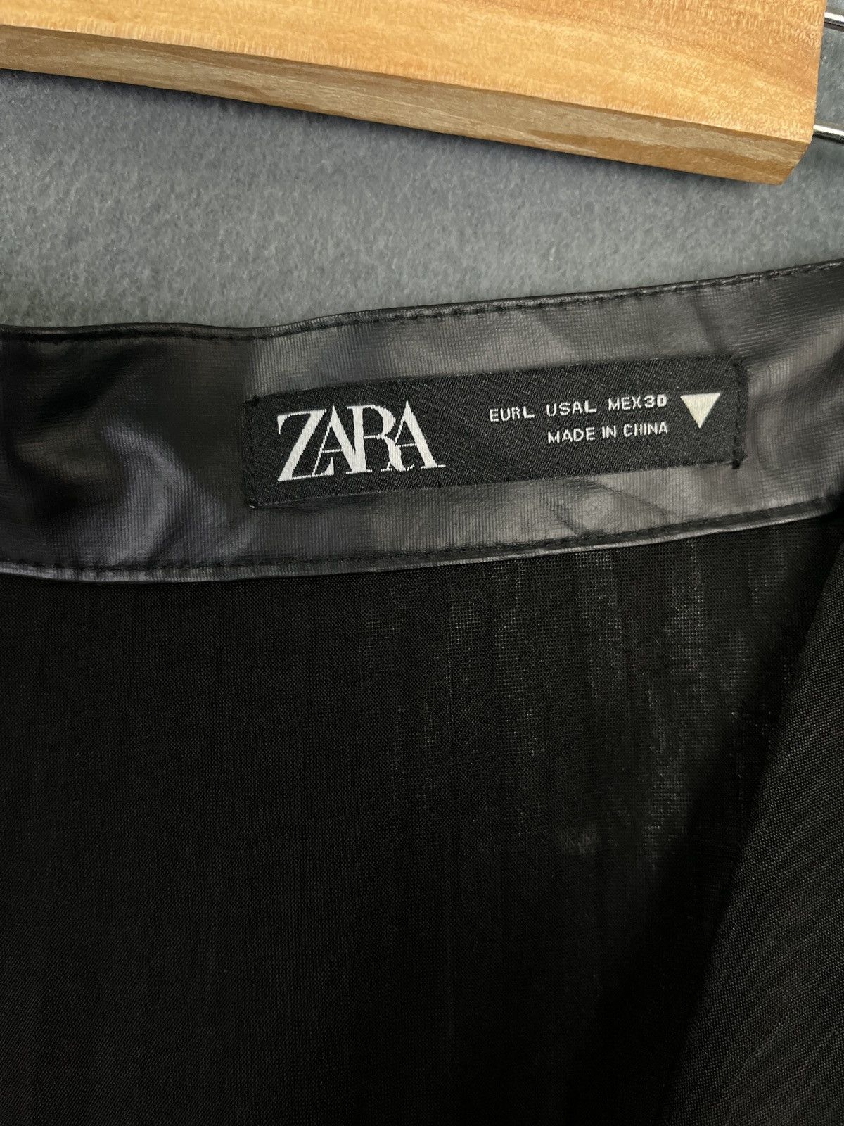 Zara Zara Faux Leather Wrap Pleated Midi Skirt Size 31" - 6 Thumbnail