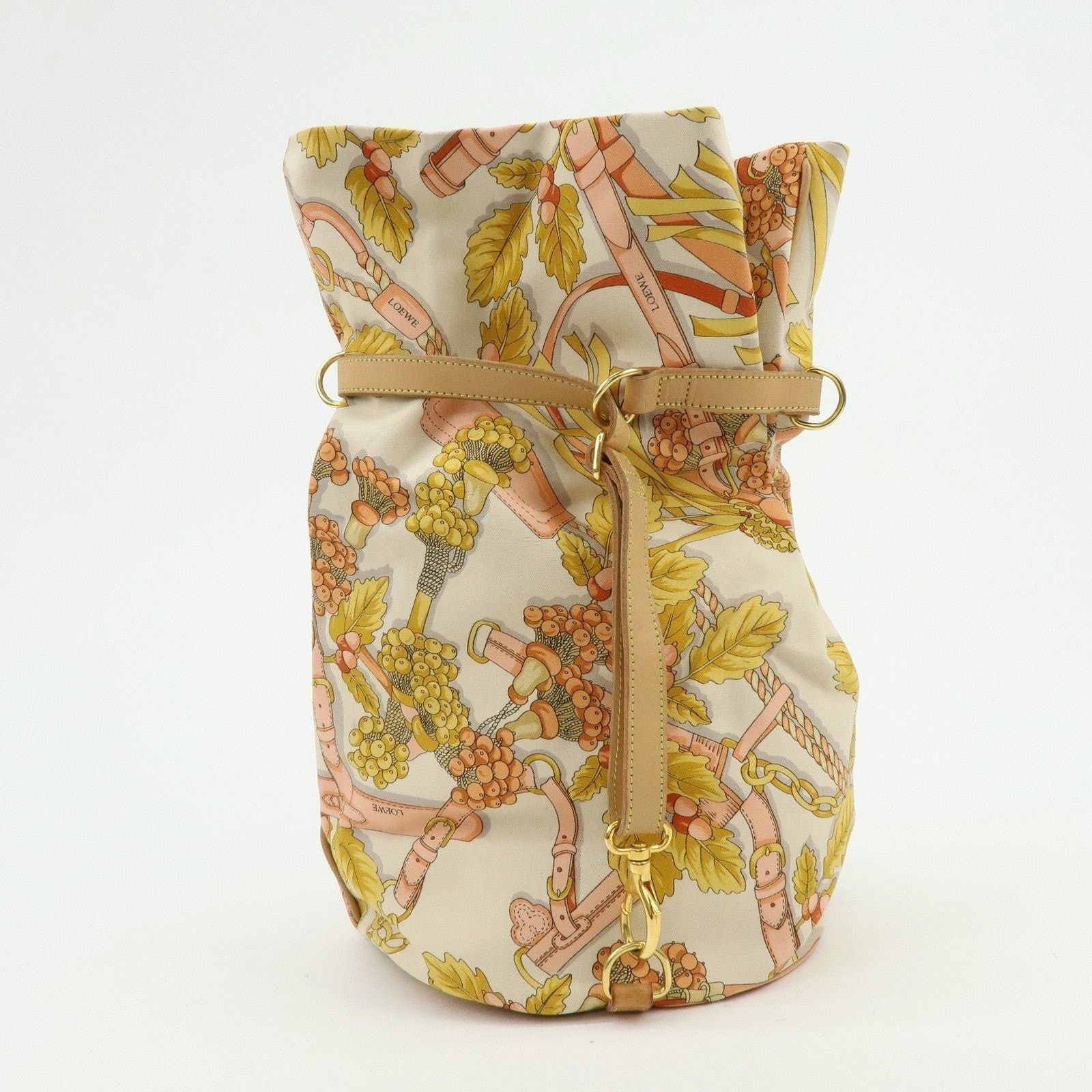 Loewe Loewe Scarf Design Canvas & Leather Shoulder Bag Multicolor Size ONE SIZE - 2 Thumbnail