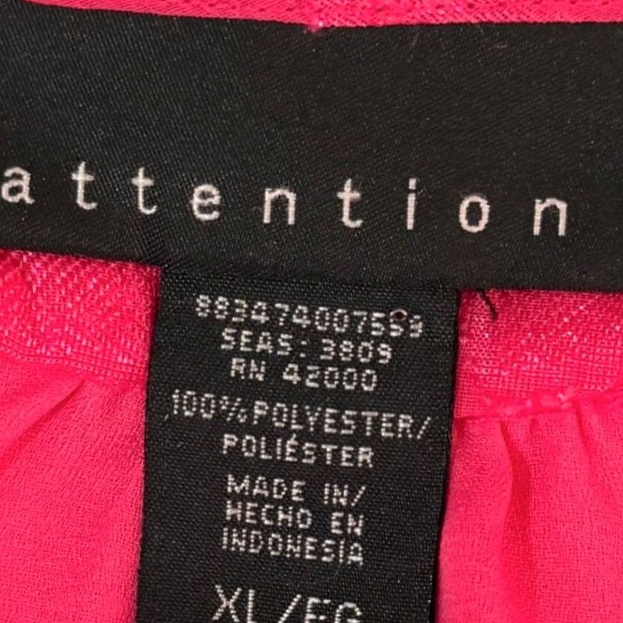Vintage Attention Blouse Sleeveless Pink Floral Burnout Ruffle Keyhole Tie GUC Women XL Party Cocktail Casual Summer Spring Boutique Size XL / US 12-14 / IT 48-50 - 5 Thumbnail