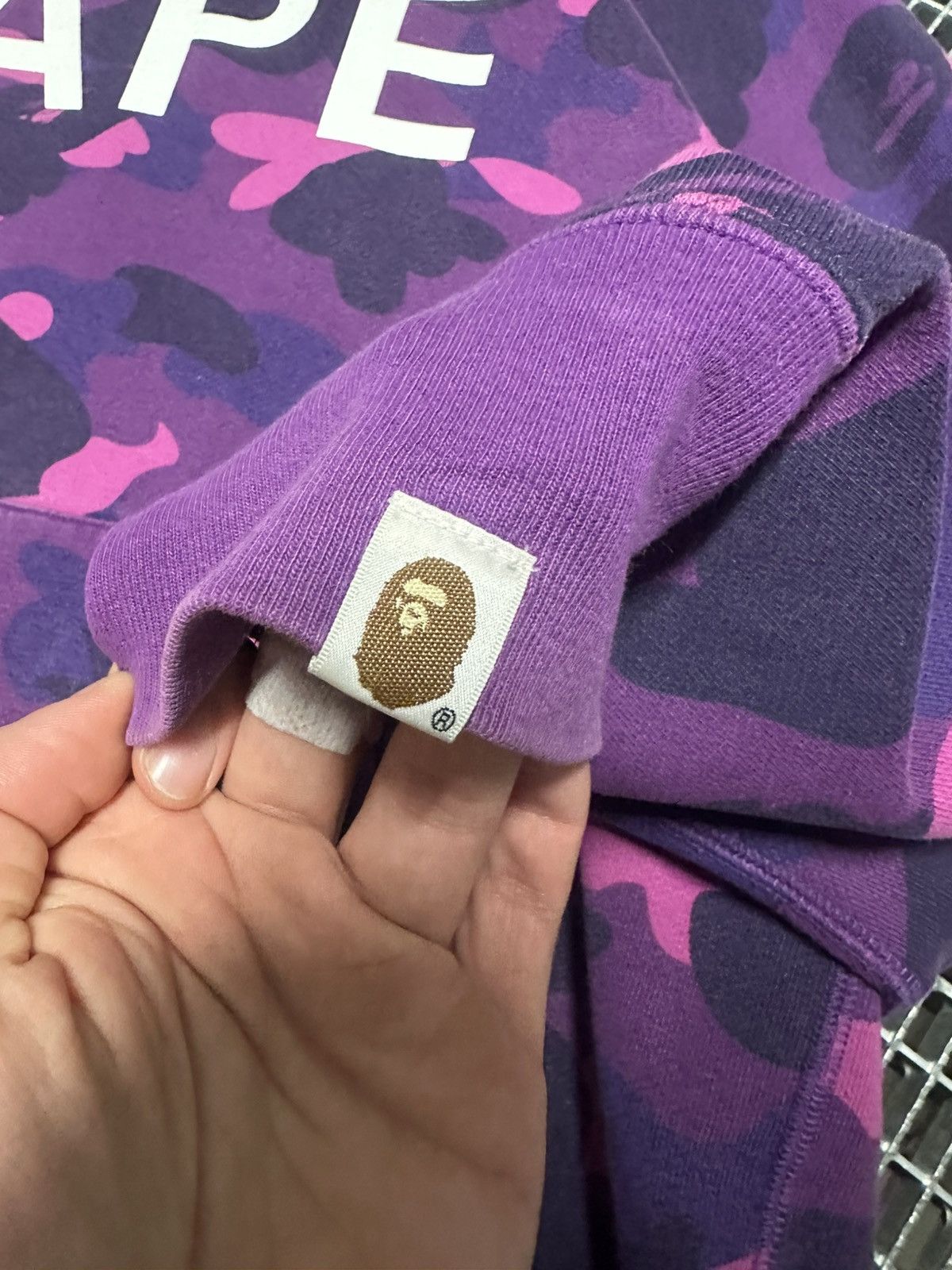 Bape BAPE hoodie with front logo Purple & black Size US M / EU 48-50 / 2 - 4 Thumbnail