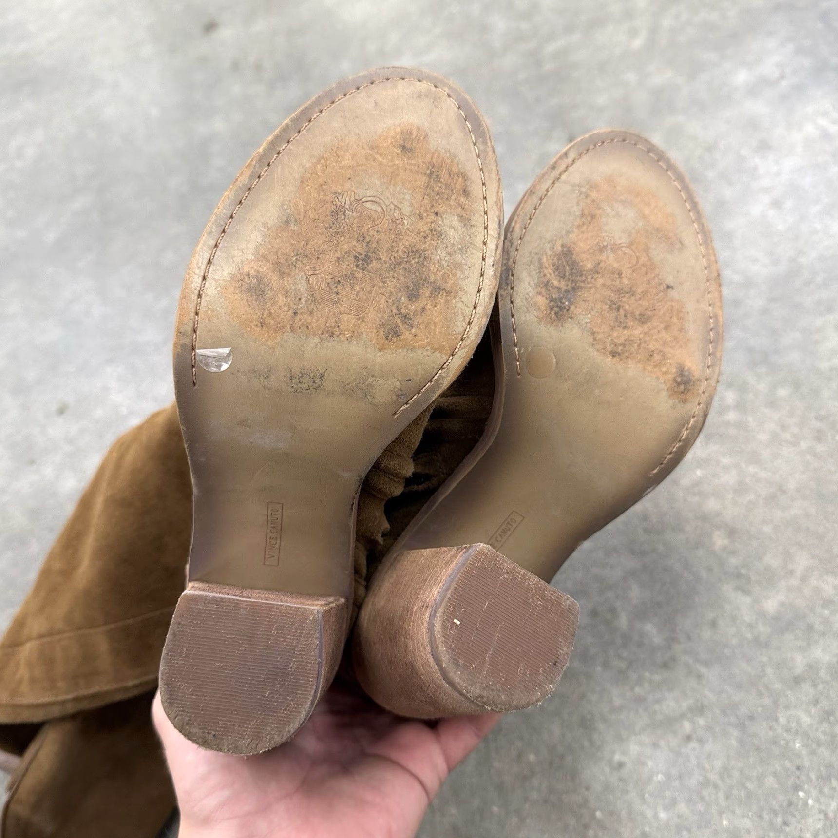 Vince Camuto Vince Camuto Melaya Brown Over-the-knee Suede Leather Boots Womens Size 7.5M - Leather Insole Outsole Lining Riding Boot Size US 8 / IT 38 - 6 Thumbnail