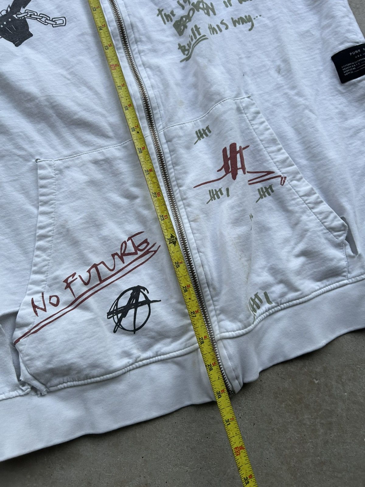 Japanese Brand Punk Royal Art Grunge Zip Up Hoodie Size US L / EU 52-54 / 3 - 7 Thumbnail