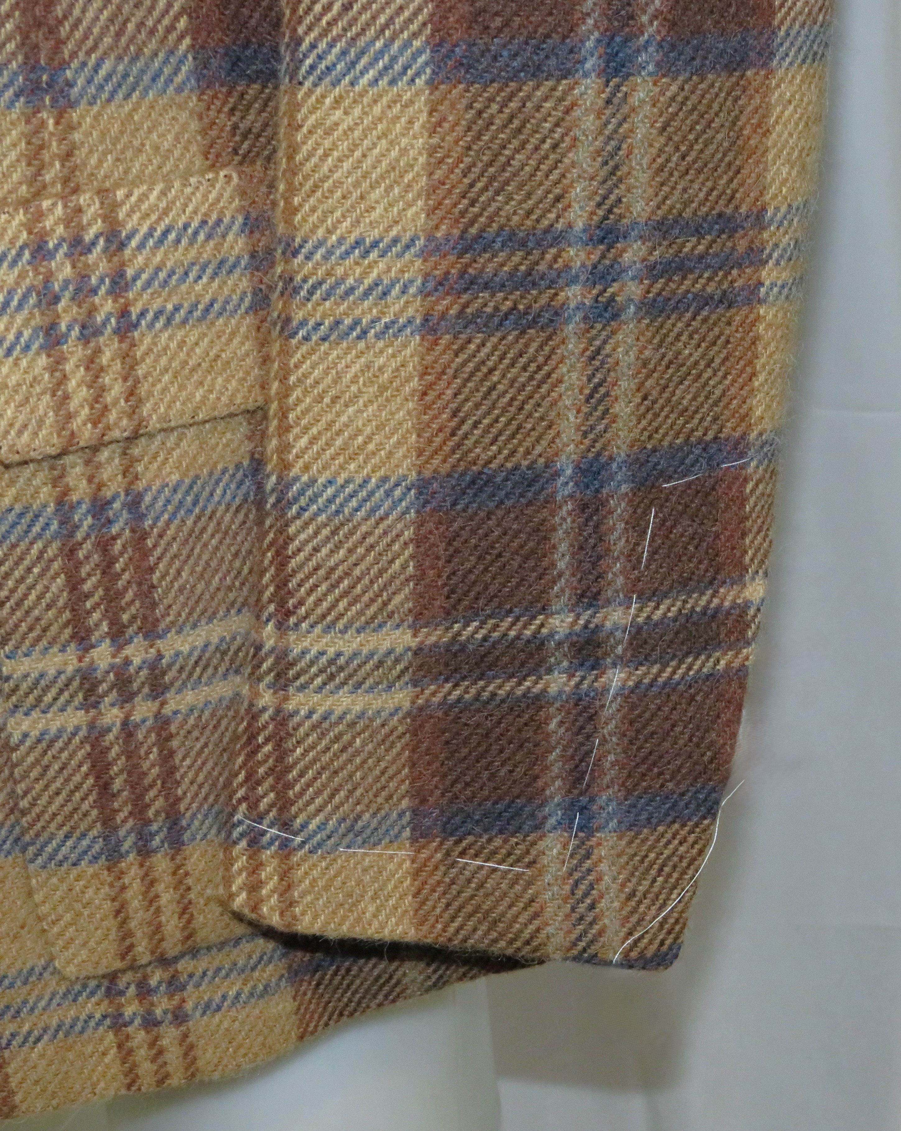 Ralph Lauren Purple Label Handmade Kent Bellows Brown Plaid 44R NWT $4995 Size 44R - 7 Thumbnail
