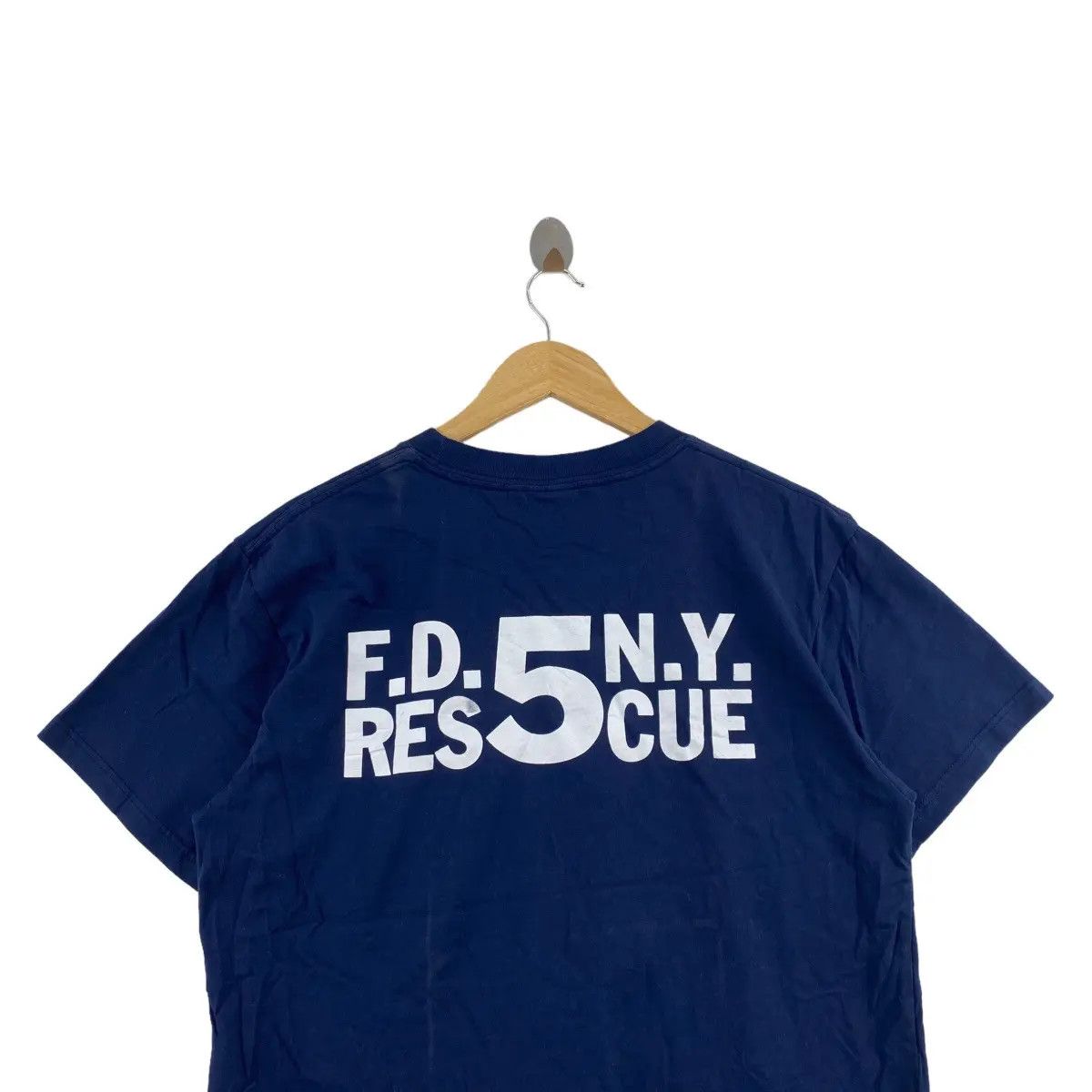 Vintage Vintage FIRE FIGHTERS New York Dept Tee Shirt Top Rescue Size US L / EU 52-54 / 3 - 2 Thumbnail