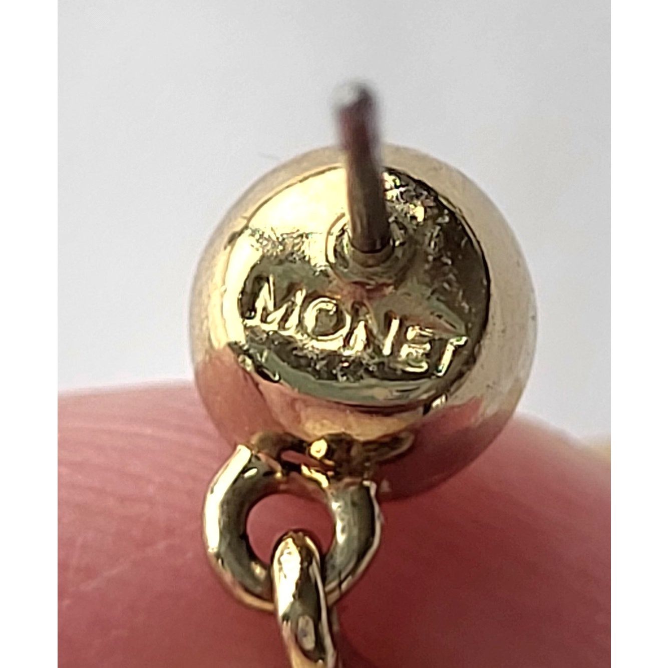 Monet Monet Amethyst Tiger Eye Earrings Vintage Signed Gold Tone Size ONE SIZE - 3 Thumbnail