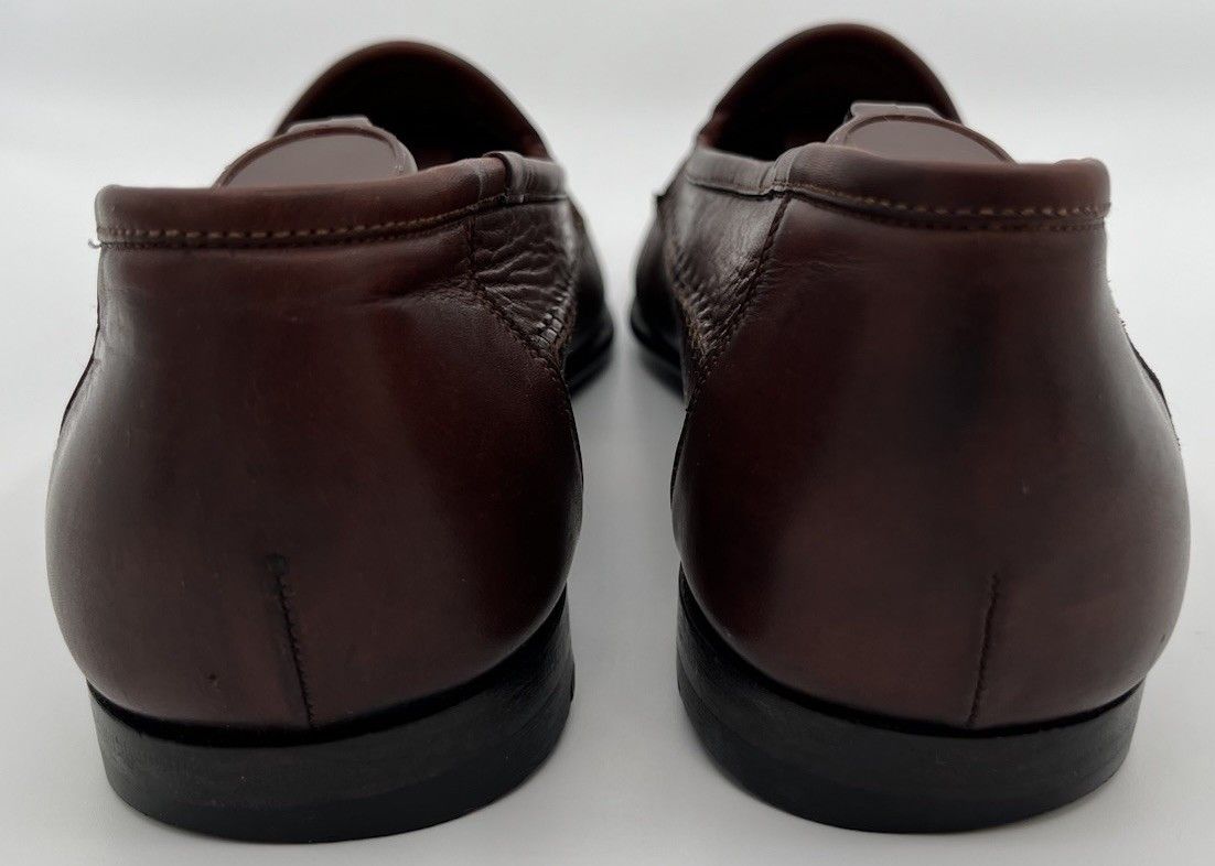 Santoni Santoni Italy Handwoven Brown Leather Penny Loafers Size 9D Size US 9 / EU 42 - 8 Thumbnail