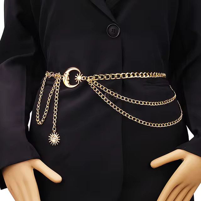 Jewelry Moon Star Waistbands Gothic Belt Size ONE SIZE - 1 Thumbnail