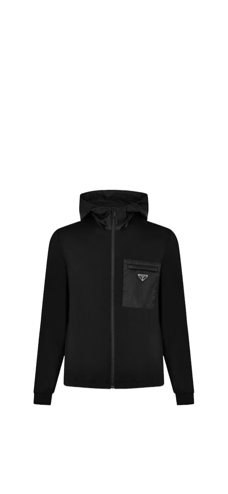 image of Prada Nylon Pocket Zip Jacket in Black, Men's (Size Small)