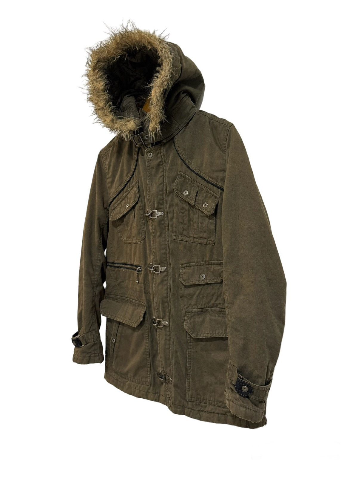 If Six Was Nine × Le Grande Bleu (L.G.B.) × Nicole Club Hideaways by Nicole Fur Hooded Jacket Size M / US 6-8 / IT 42-44 - 3 Thumbnail