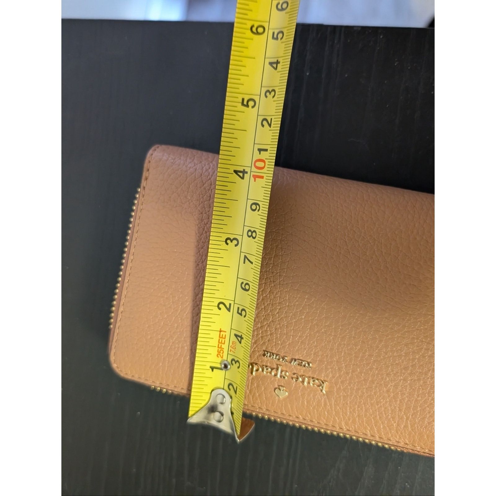 Kate Spade kate spade Pebbled Zip-Around Wallet in Brown Size ONE SIZE - 9 Thumbnail