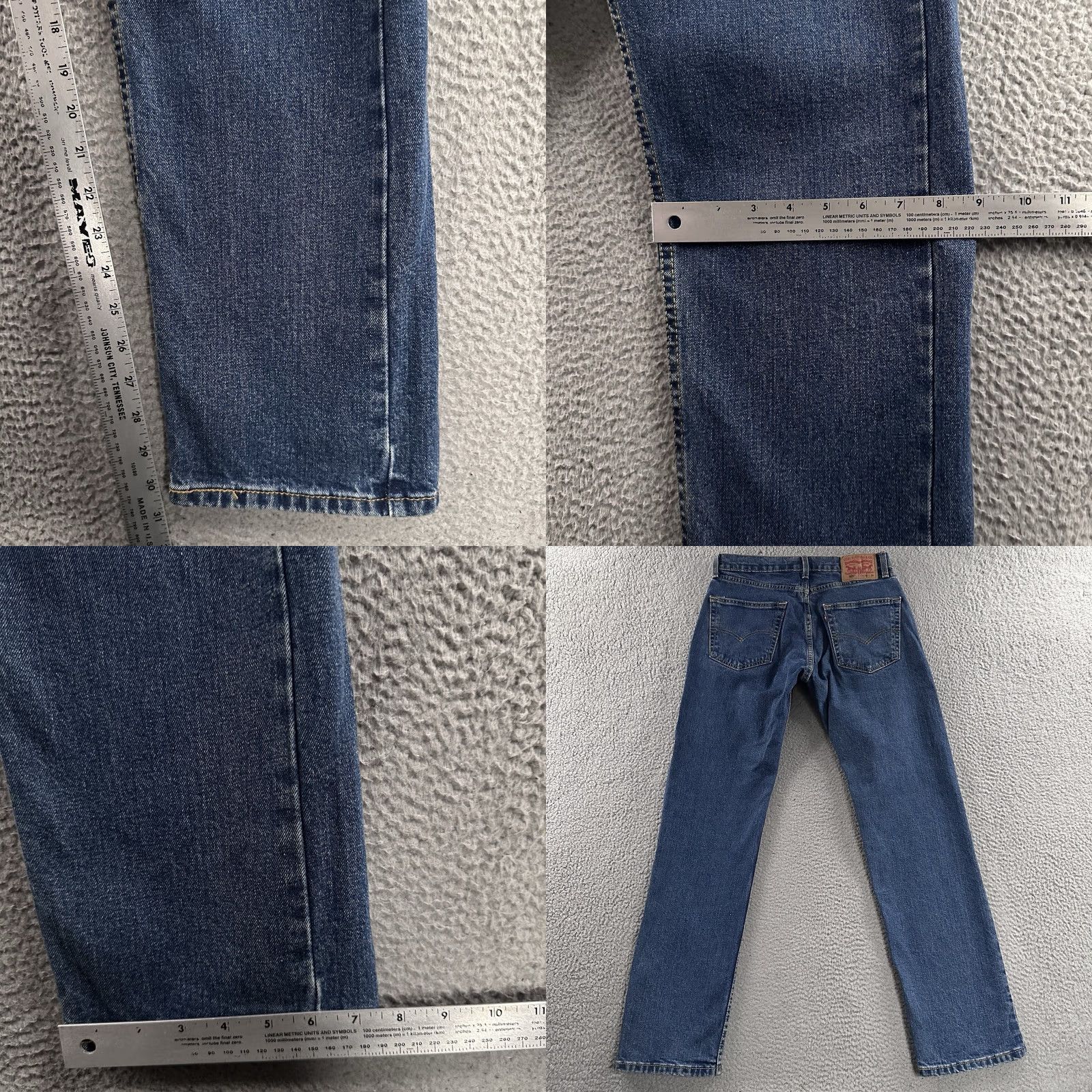Levi's Levi's 505 Jeans Mens Blue 30x32 Tapered Denim Stretch Cotton Blend Size US 30 / EU 46 - 8 Thumbnail