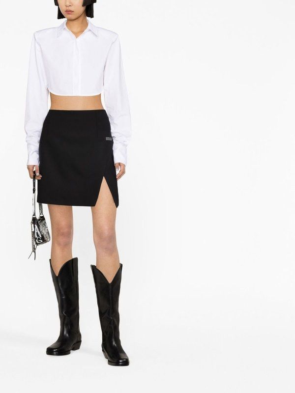 Off-White o1y1225 Mini Skirt in Black Size 25" / US 0 / IT 36 - 4 Thumbnail
