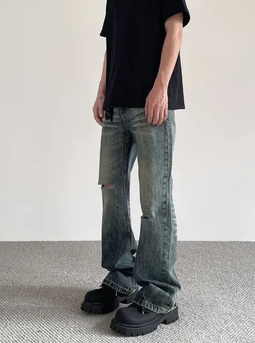 VIBE American high street retro distressed cleanfit ripped jeans Size US 32 / EU 48 - 7 Thumbnail