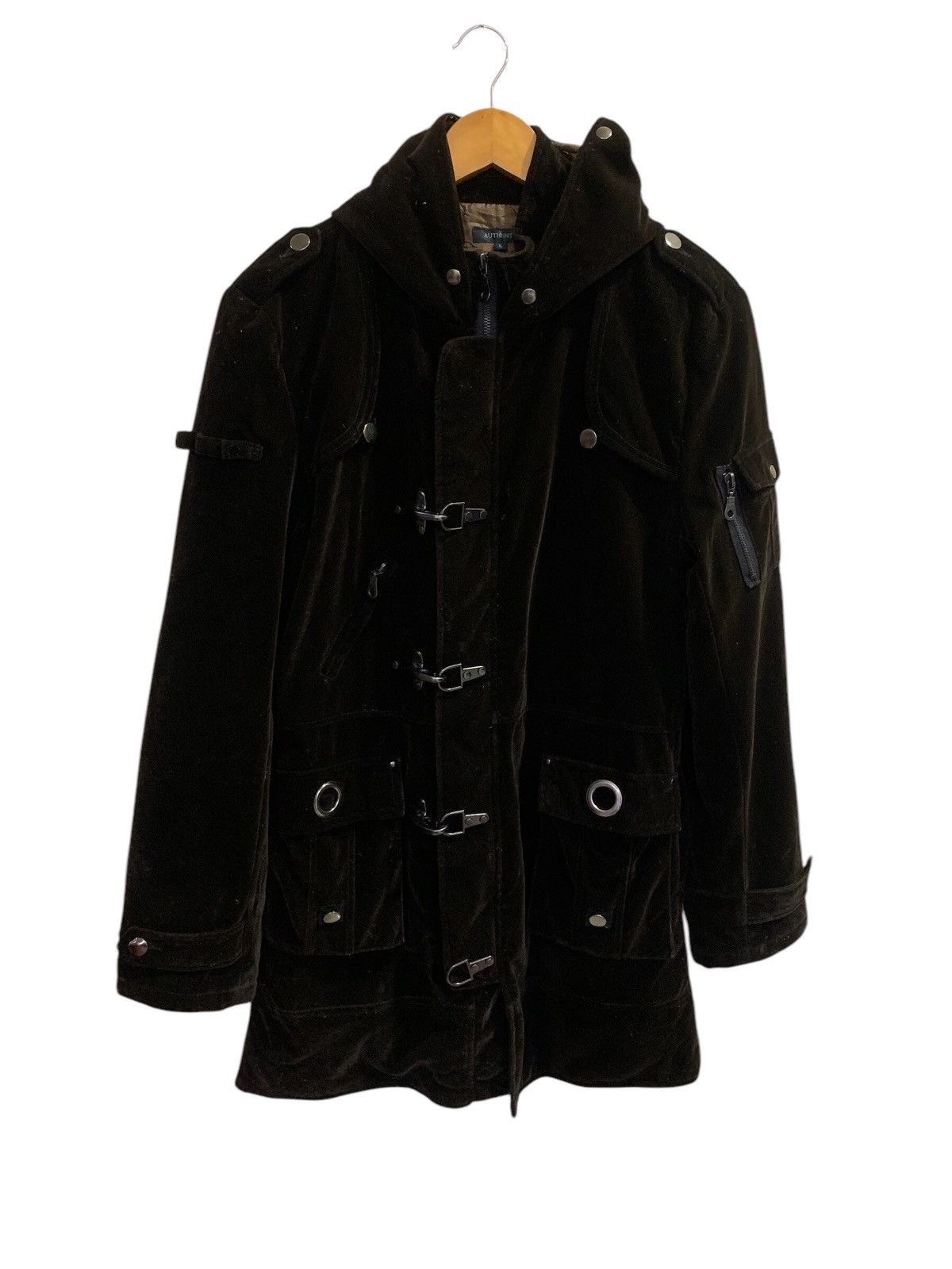 Japanese Brand Authentic Velvet Hooded Jacket Size US L / EU 52-54 / 3 - 1 Thumbnail