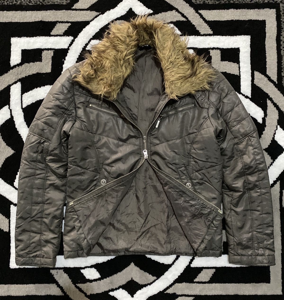 Tornado Mart Japanese ASM Fur Collar Puffer Jacket Size US M / EU 48-50 / 2 - 2 Thumbnail