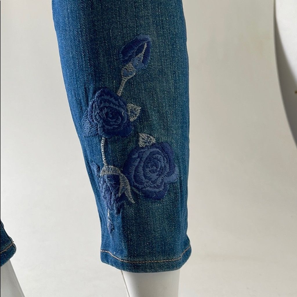 J Brand J Brand Alana Women's Blue Jeans with Flower detail size 29 Size 29" - 3 Thumbnail
