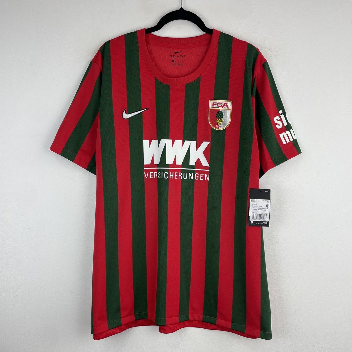 Nike FC Augsburg Niklas Dorsch Home Nike Jersey Shirt 2021/2022 Size US XXL / EU 58 / 5 - 2 Thumbnail