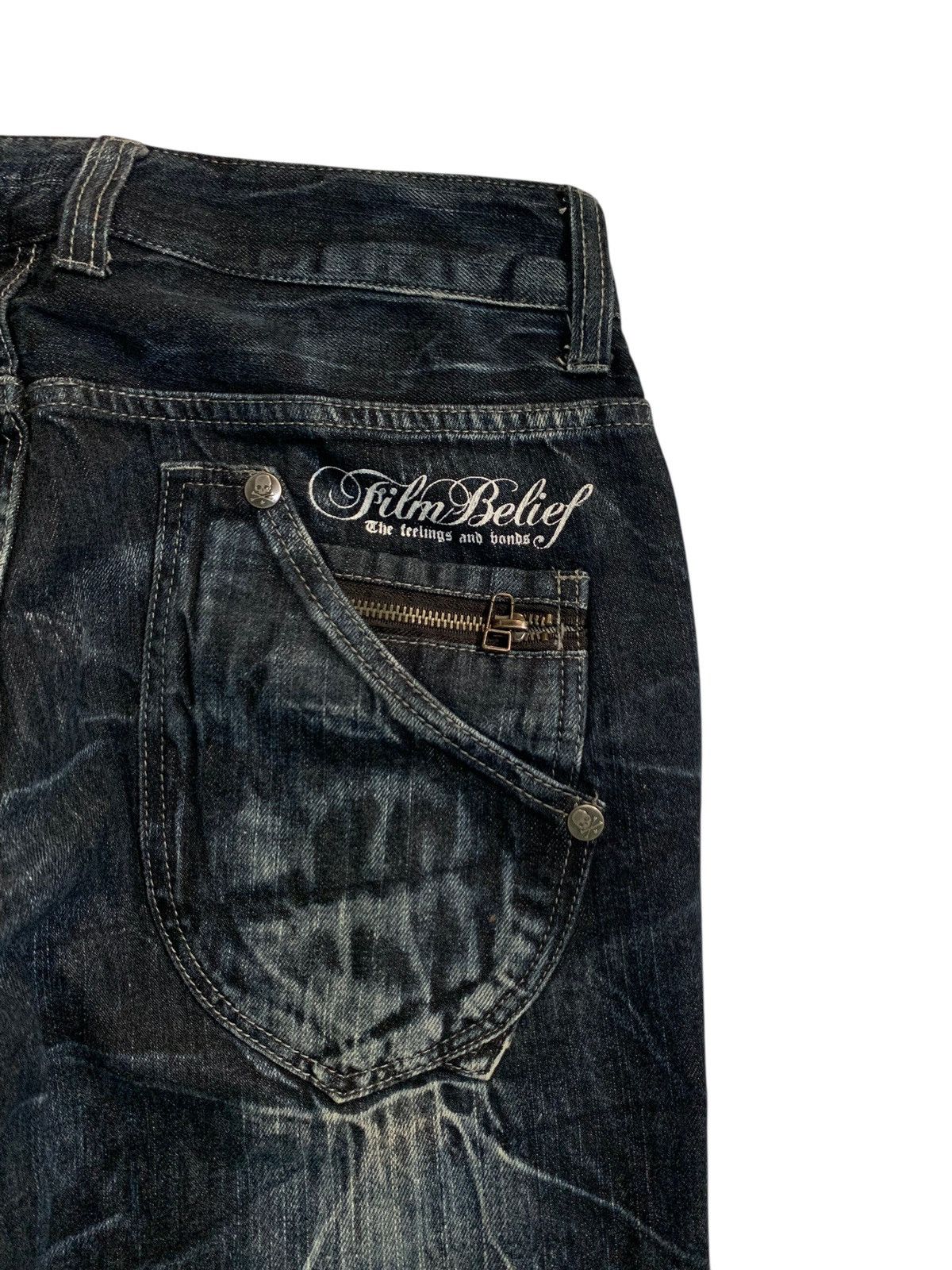 Tornado Mart RUSTY SKULL BONES WILD LIFE STUDDED CLAWMARK PUNK DENIM☠️ Size US 32 / EU 48 - 13 Thumbnail