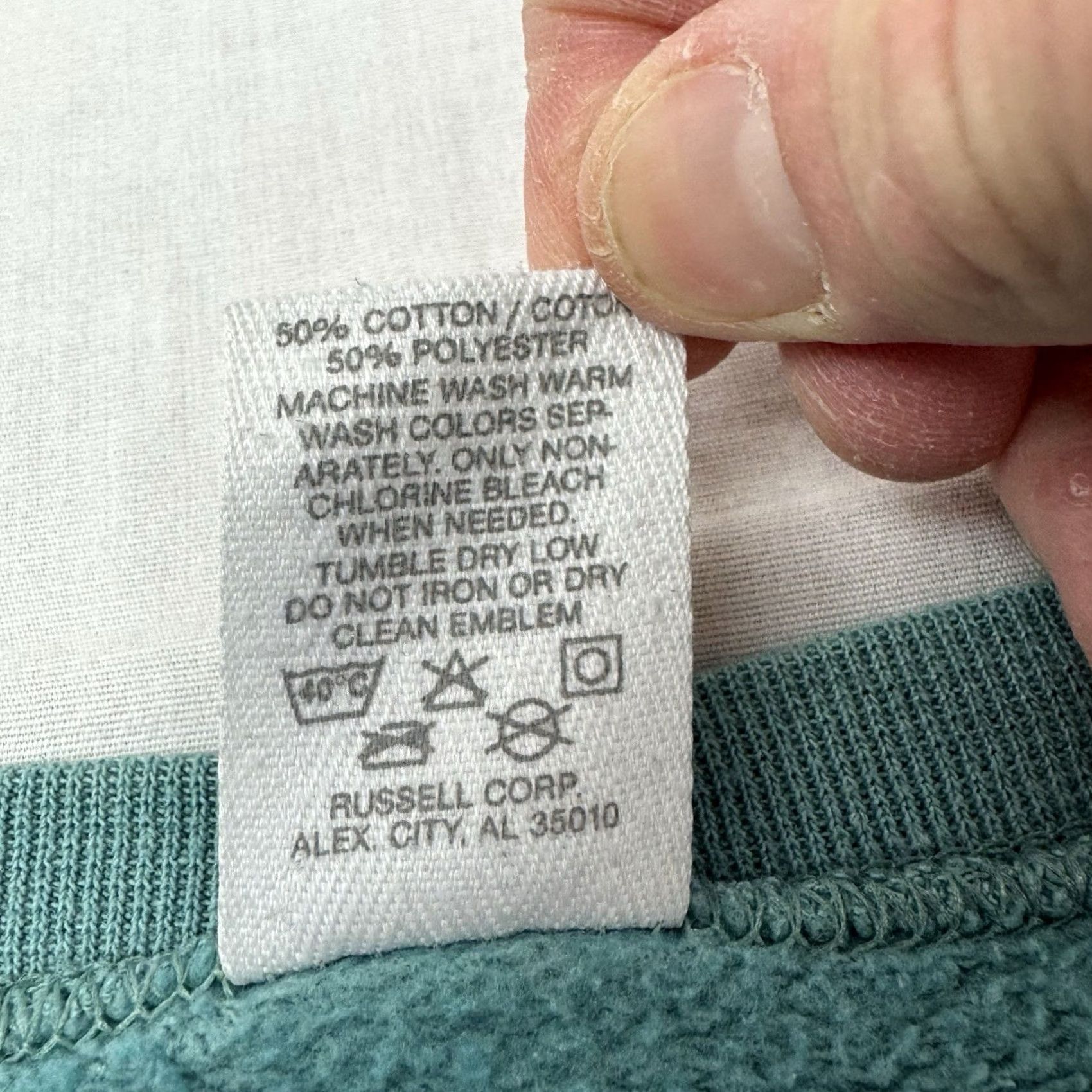 Russell Athletic VINTAGE Russell Athletic Sweatshirt Womens Large Teal Crewneck Made In USA 90s Size L / US 10 / IT 46 - 6 Thumbnail