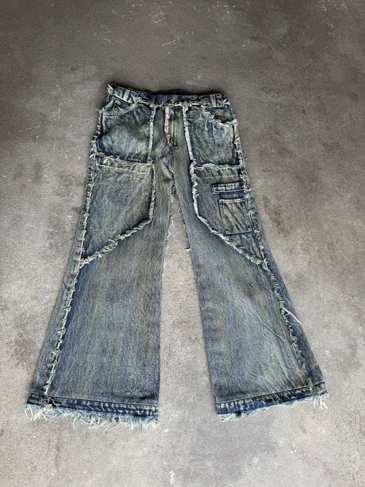 No Faith Studios No Faith Studios Distressed Panel Denim Size US 32 / EU 48 - 2 Thumbnail