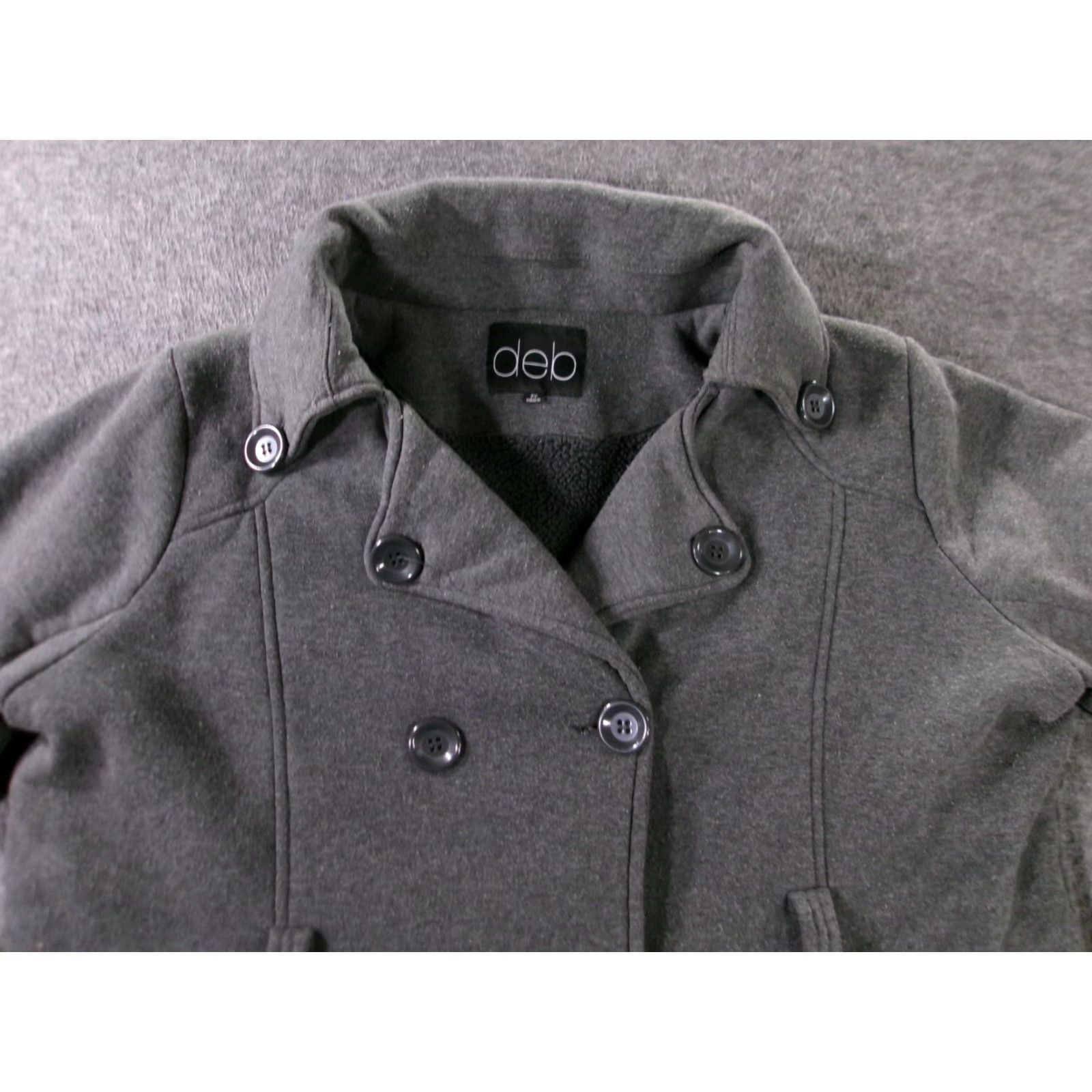 Vintage DEB Jacket Women 2X Gray Double Breasted Causal Capsule Prep Classic Shirt Size XXL / US 16-18 / IT 52-54 - 2 Thumbnail