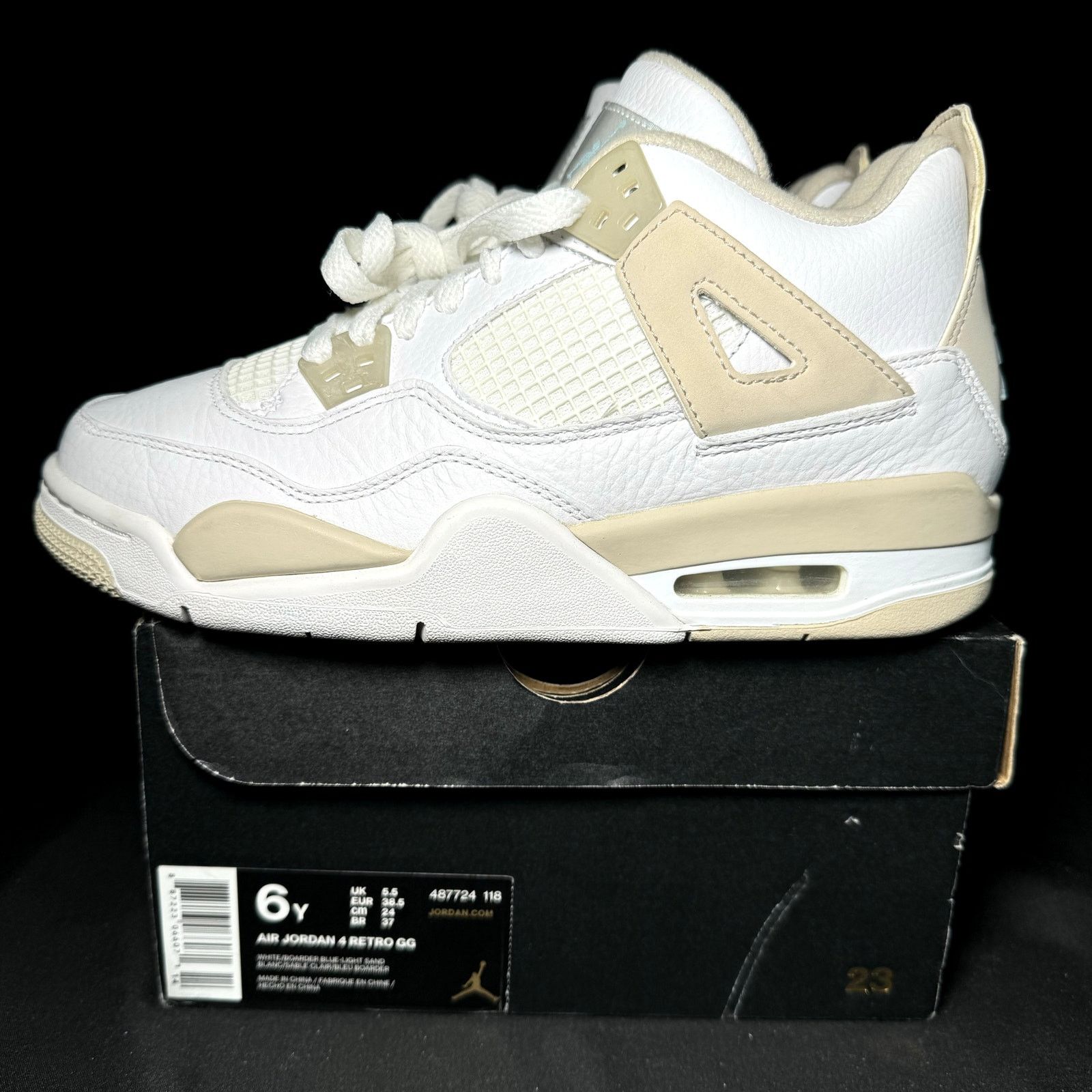 Jordan Brand × Nike Size 6 - Nike Air Jordan 4 Retro GS Linen 2017 Men's Shoes Size US 6 / EU 39 - 8 Thumbnail