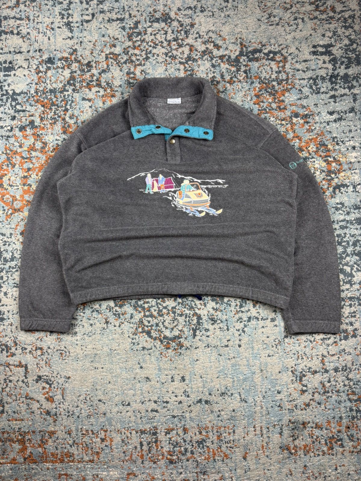 Sergio Tacchini × Vintage Vintage 90s Sergio Tachini embroidered graphic fleece sherpa Size US XXL / EU 58 / 5 - 1 Thumbnail