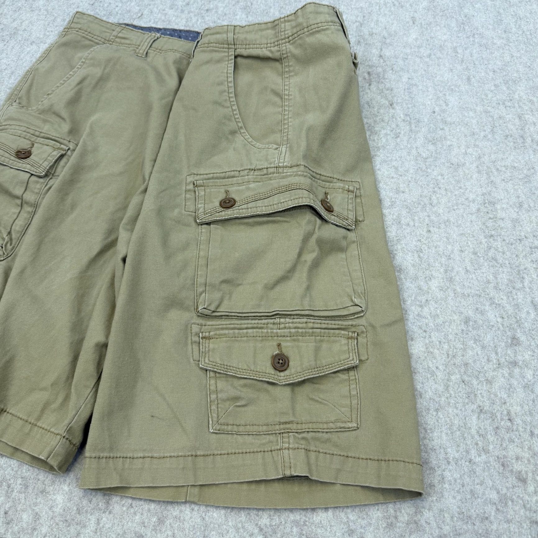 Vintage IRON CO. Cargo Shorts Mens 40 Beige Stretch Multi Pocket Casual Outdoor Size US 40 / EU 56 - 3 Thumbnail