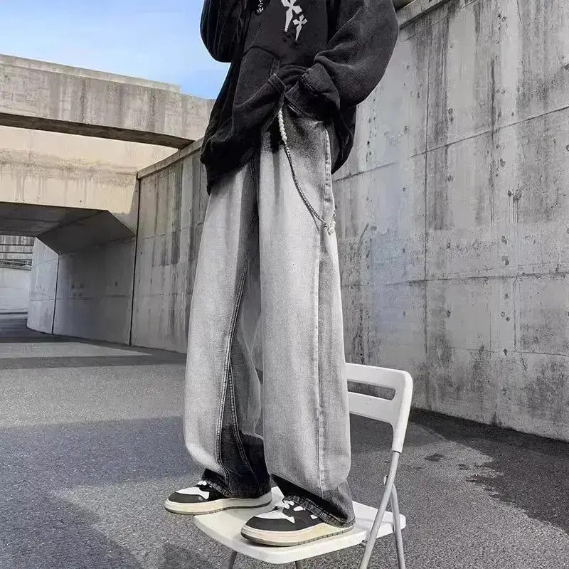 Japanese Brand Loose straight casual gradient jeans Size US 32 / EU 48 - 6 Thumbnail