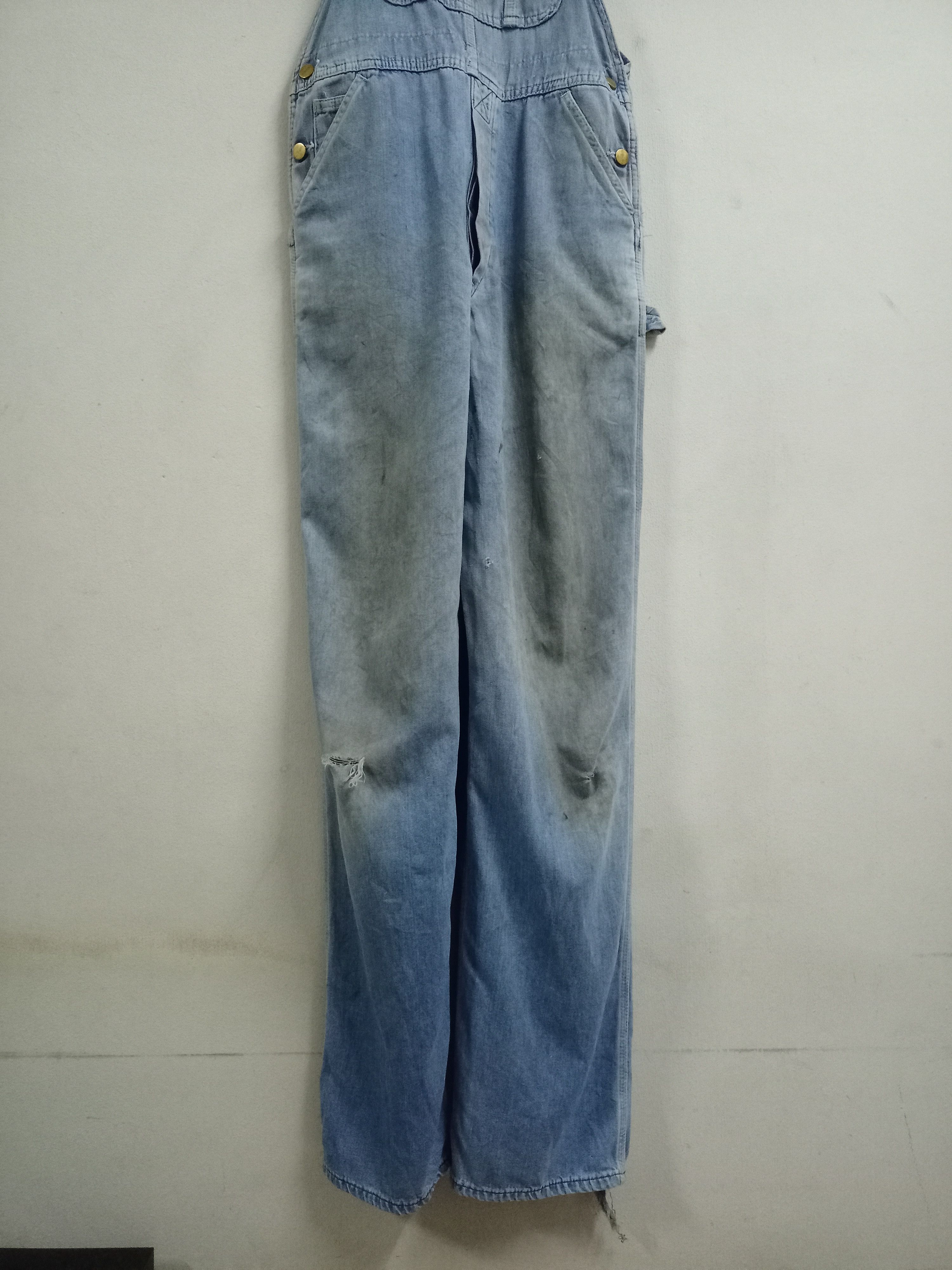 Carhartt Vintage Carhartt USA Distressed Thrashed Style Denim Overall Size US 34 / EU 50 - 4 Thumbnail
