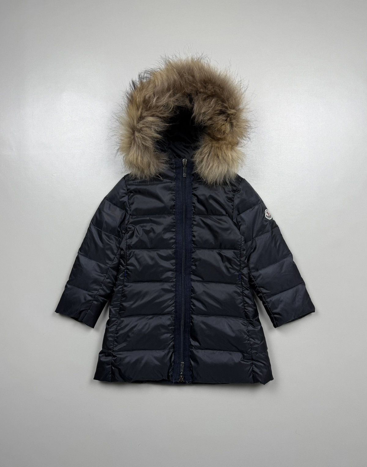 Moncler Moncler Kids Down Puffer Jacket With Fur Collar Size 2/92 Size XXS / US 00 / IT 34 - 1 Thumbnail