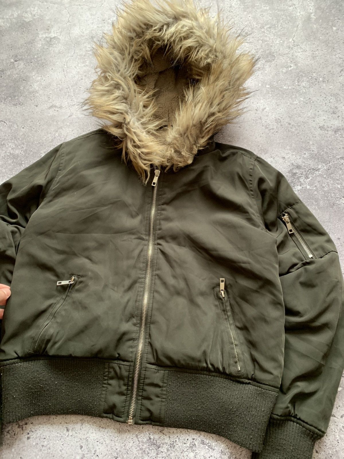 If Six Was Nine 🔥HYPE BOMBER MOHAIR Y2K FAUX FUX OPIUM WOMENS JACKET Size M / US 6-8 / IT 42-44 - 7 Thumbnail