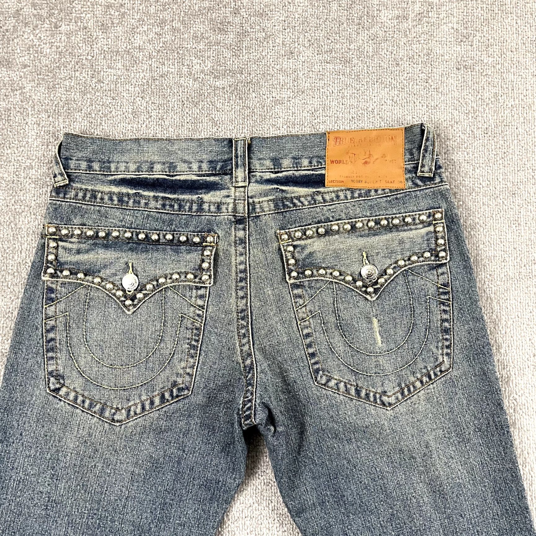 True Religion TRUE RELIGION Jeans Mens 36x33 Bobby Super T Hip Hop Distressed Denim Skater Y2K Size US 36 / EU 52 - 4 Thumbnail