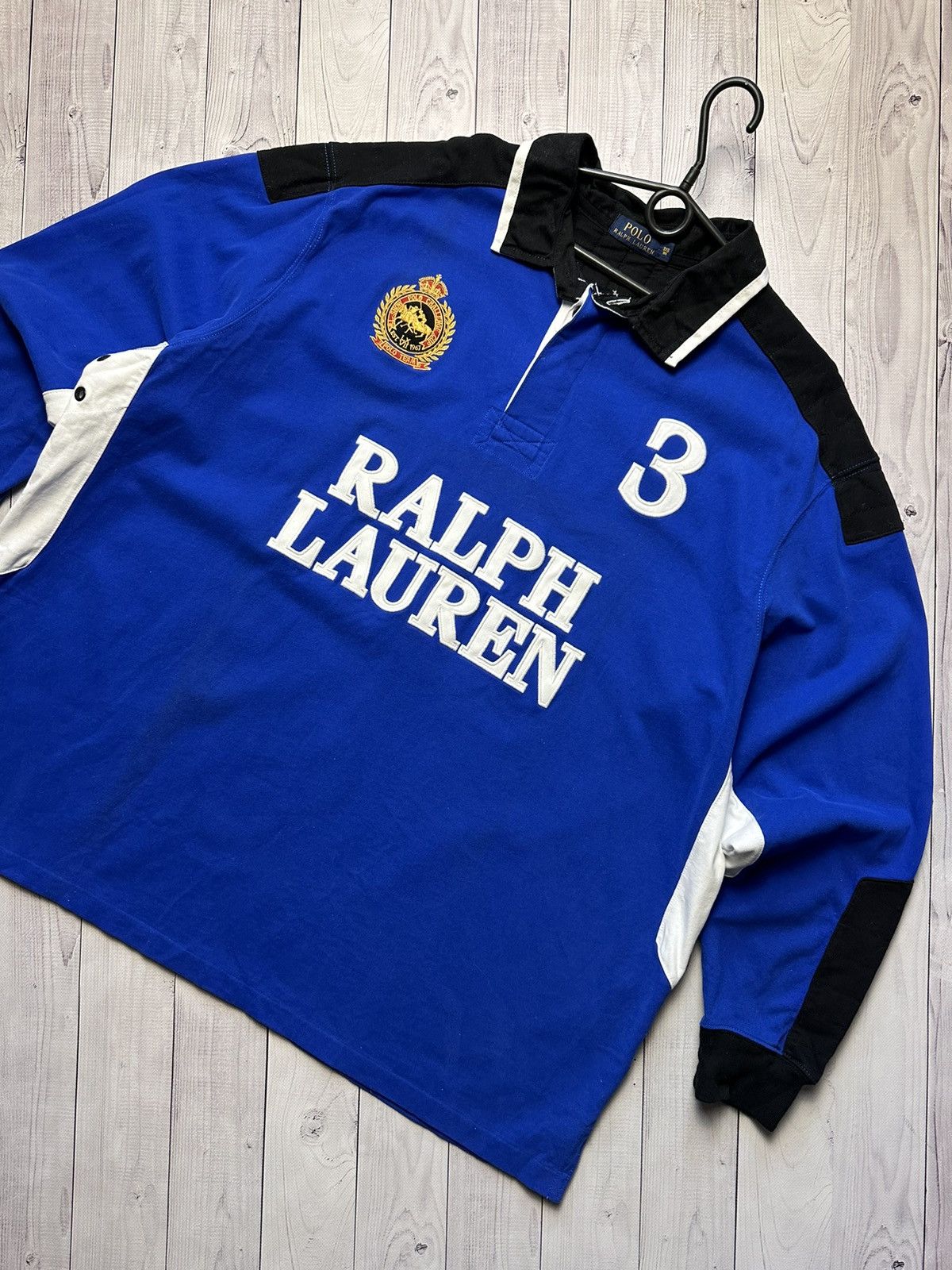 Vintage Vintage Polo Ralph Lauren rugby big logo size XXXL rare Size US XXL / EU 58 / 5 - 3 Thumbnail